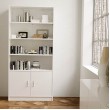 Bookshelf with Bottom 2 door Cupboard 